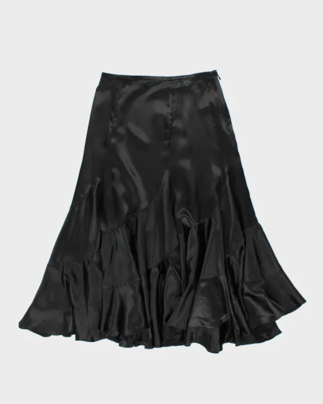 Y2k 00s Satin Ruffle Skirt - S sold by Rokit