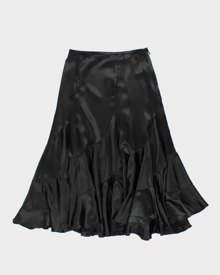 Y2k 00s Satin Ruffle Skirt - S sold by Rokit