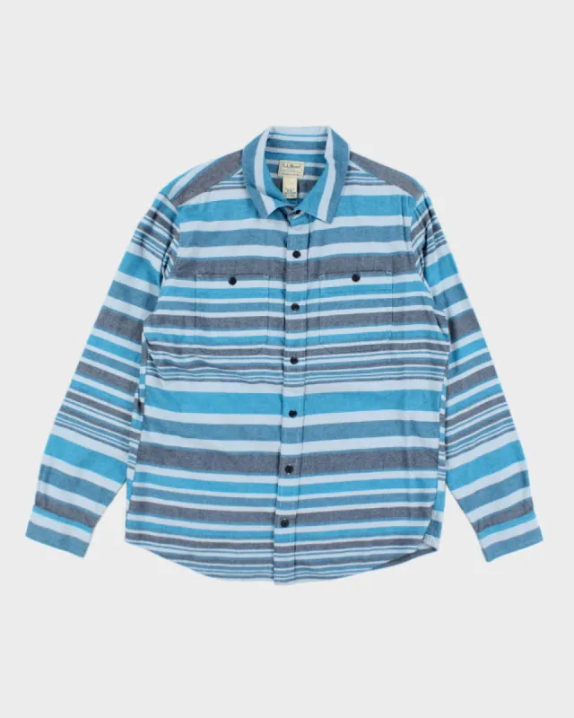 Vintage L.L. Bean Striped Flannel Shirt - M sold by Rokit