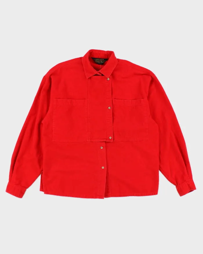 Vintage 90's Eddie Bauer Chest Panel Flannel Shirt - M sold by Rokit