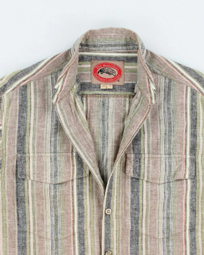 Vintage 90's Australian Collection Striped Button Up Shirt - S sold by Rokit product image thumbnail 3