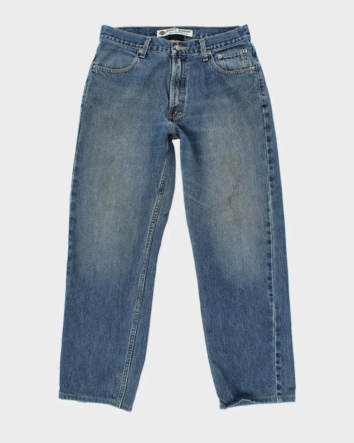 Vintage 2000's Harley Davidson Medium Wash Relaxed Jeans - W32 L28 sold by Rokit