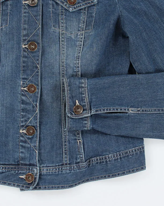 Vintage Y2K Women's Calvin Klein Dark Wash Denim Jacket - L sold by Rokit product image thumbnail 4