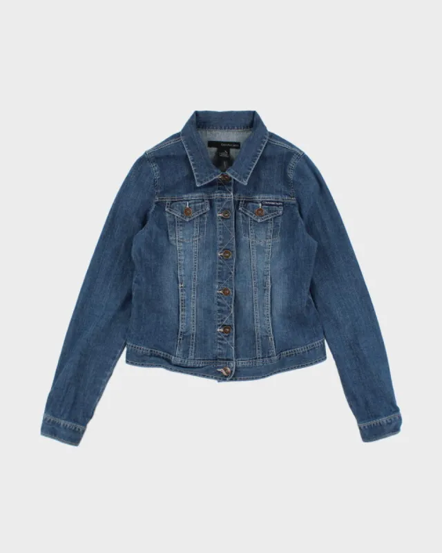Vintage Y2K Women's Calvin Klein Dark Wash Denim Jacket - L sold by Rokit