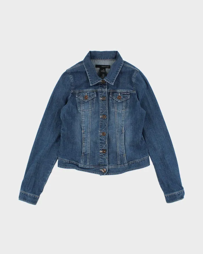 Vintage Y2K Women's Calvin Klein Dark Wash Denim Jacket - L sold by Rokit