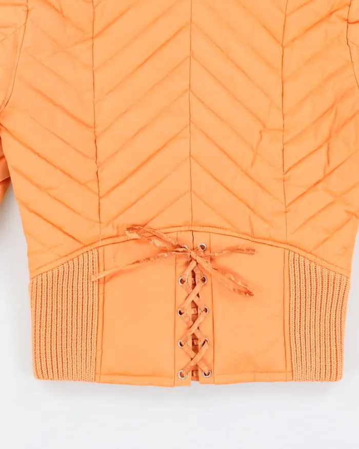 Vintage Women's Y2K Bebe Angora Hooded Puffer Jacket - S sold by Rokit product image thumbnail 5