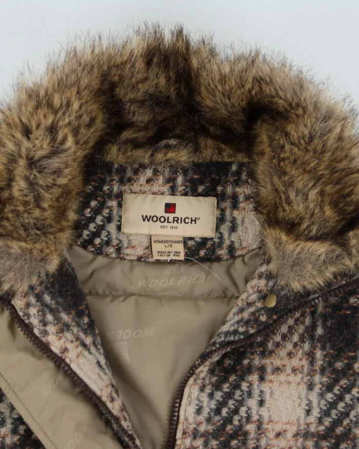 00s Women's Woolrich Wool Blend Faux Fur Collared Coat - L sold by Rokit product image thumbnail 5