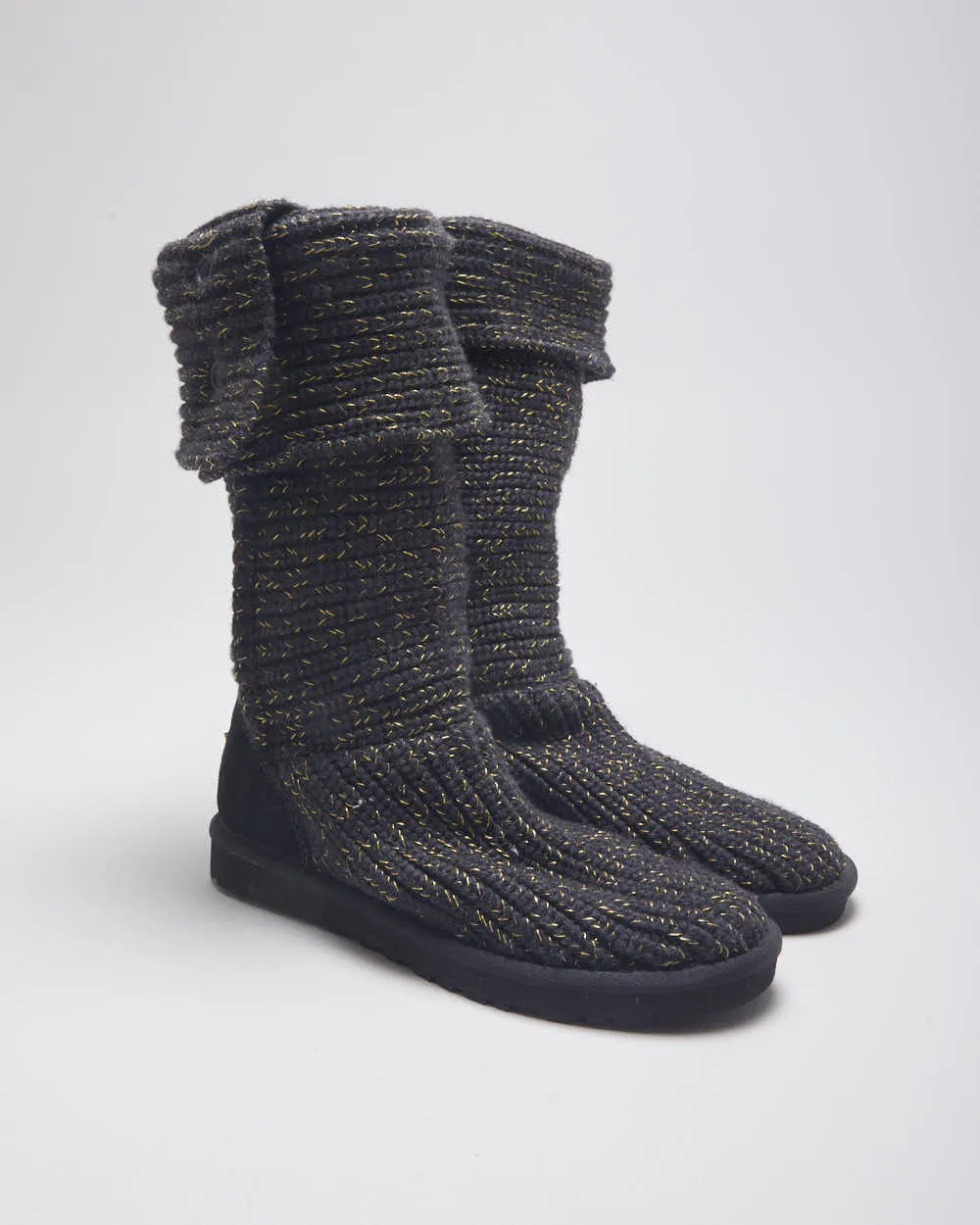 UGG Australia Cable Knit Lined Ankle Boots - UK 5.5 sold by Rokit