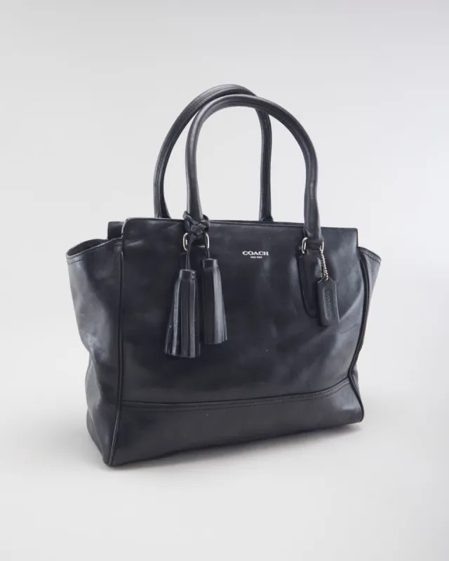 Coach Black Leather Handbag sold by Rokit