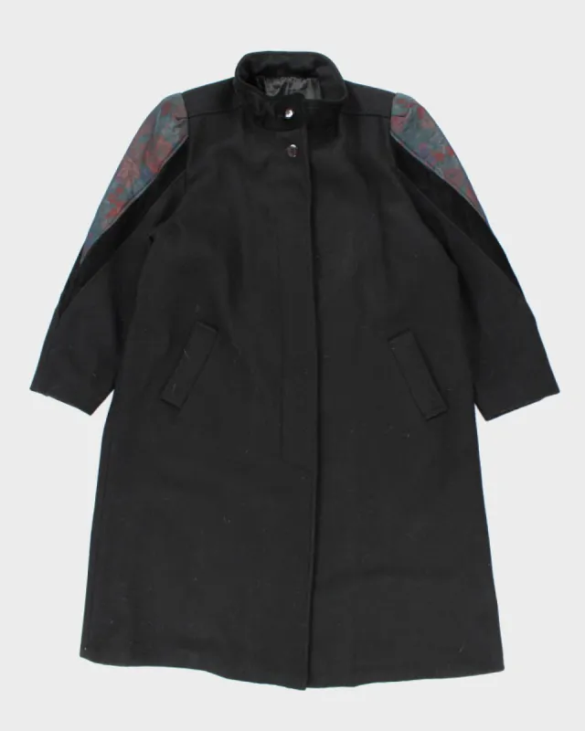 Vintage 80s Black Wool Blend Overcoats - XL sold by Rokit