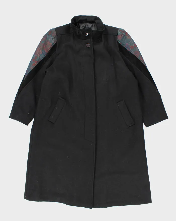 Vintage 80s Black Wool Blend Overcoats - XL sold by Rokit