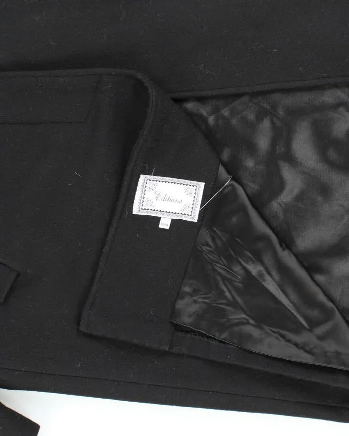 Vintage 80s Black Wool Blend Overcoats - XL sold by Rokit product image thumbnail 4