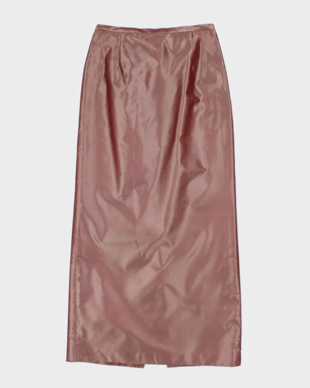 Vintage 90s Iridescent Silk Skirt - S sold by Rokit