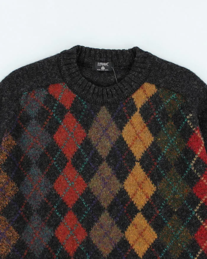 Vintage St Michael Wool Argyle Jumper - S sold by Rokit product image thumbnail 3