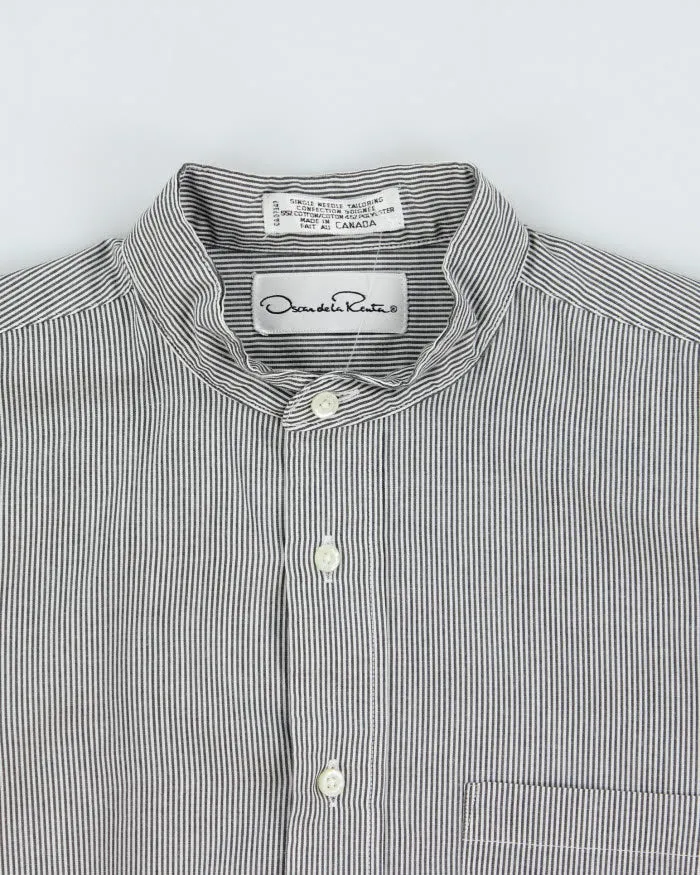 Oscar De La Renta Grandad Collar Stripe Shirt - M sold by Rokit product image thumbnail 3
