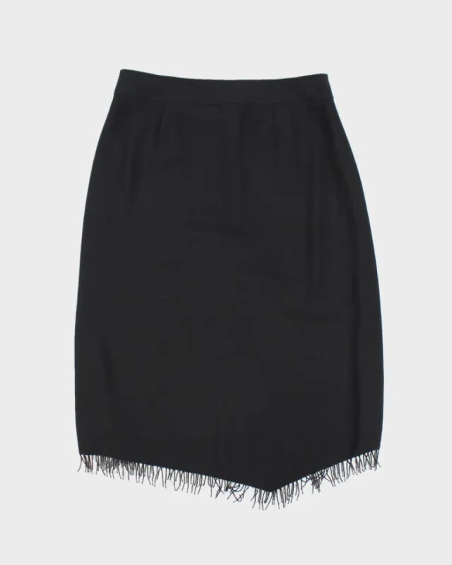 Y2k 00s Black Beaded Skirt - S sold by Rokit
