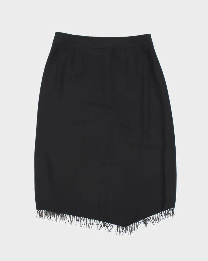 Y2k 00s Black Beaded Skirt - S sold by Rokit