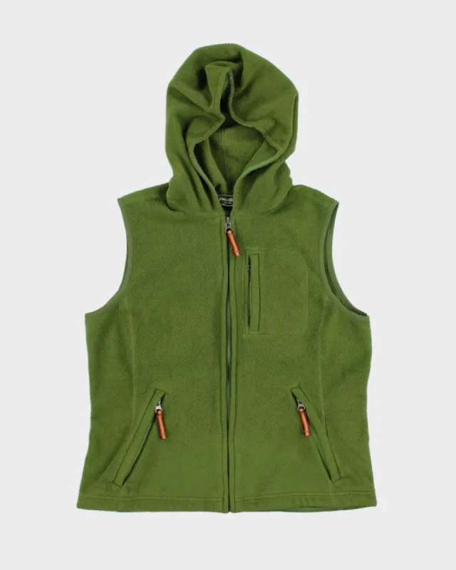 Eddie Bauer Green Sleeveless Hooded Fleece - M sold by Rokit