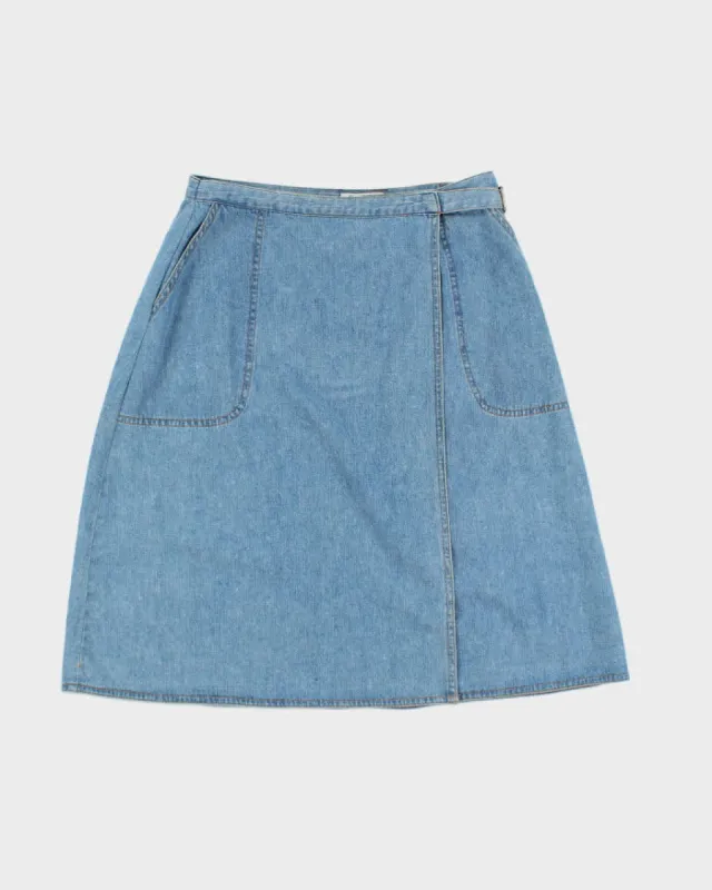 Vintage Eddie Bauer Denim Wrap Skirt - S sold by Rokit