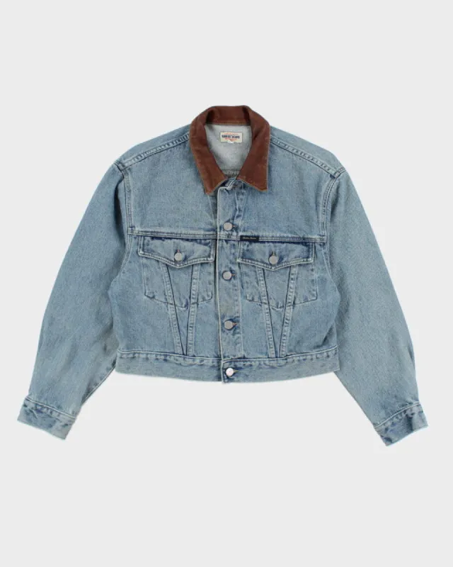 Vintage 90's Guess Jeans Cropped Light Wash Denim Jacket - S made by Guess