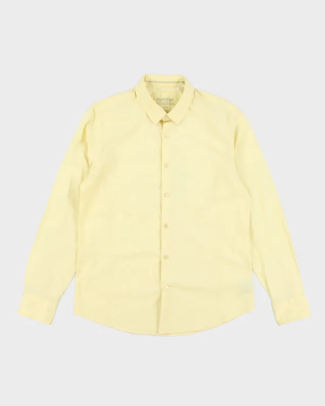 Y2k 00s Guess Yellow Long Sleeve Shirt - L sold by Rokit