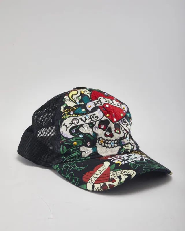 Vintage 2000's Ed Hardy Embroidered Trucker Cap - OS sold by Rokit