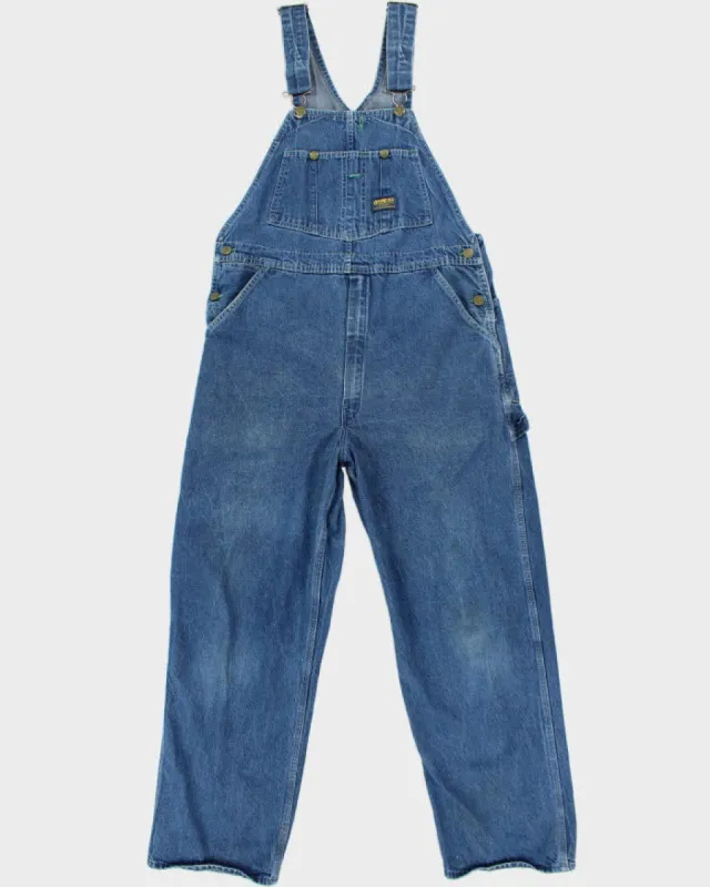 Vintage 90's Osh Kosh Light Wash Denim Dungarees - W42 L29 sold by Rokit