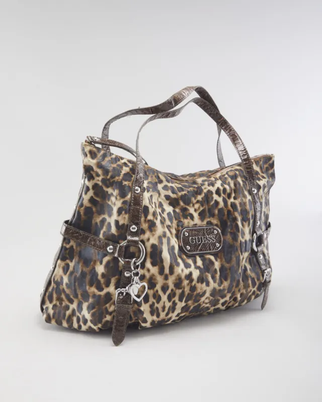 Y2k 00s Guess Leopard Print Handbag made by Guess