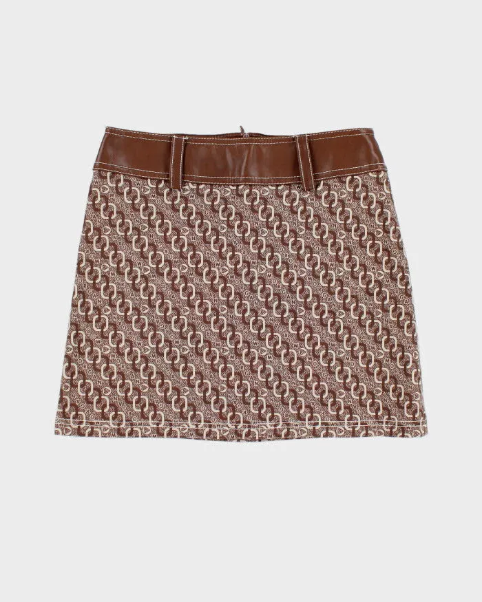 Y2k 00s Morgan De Toi Brown Mini Skirt - S sold by Rokit