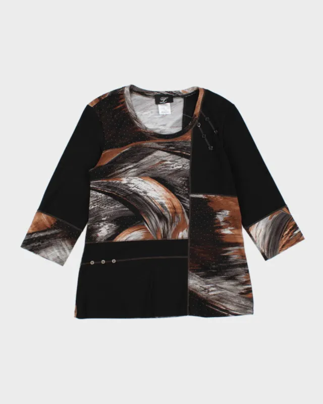 Y2k 00s Libra Pattern Top - M sold by Rokit