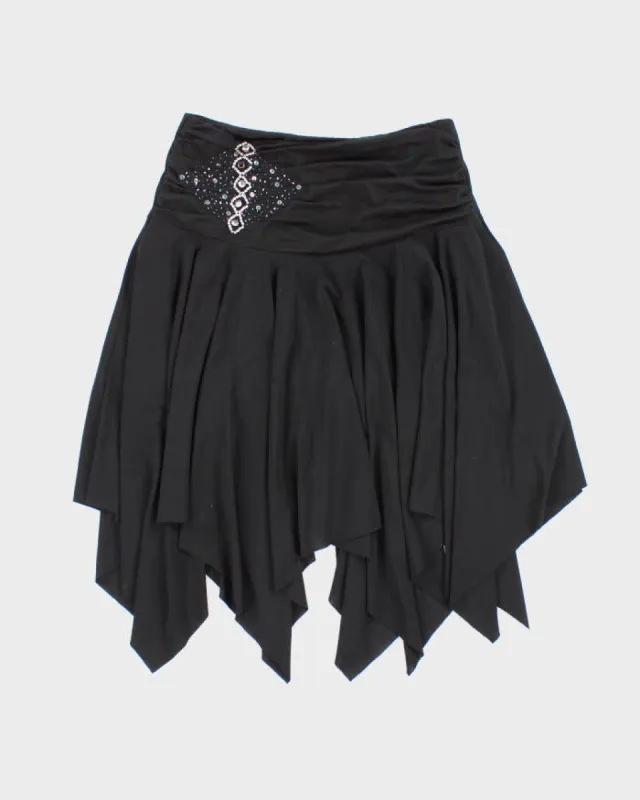 Y2k 00s Beaded Ruffle Skirt - S sold by Rokit