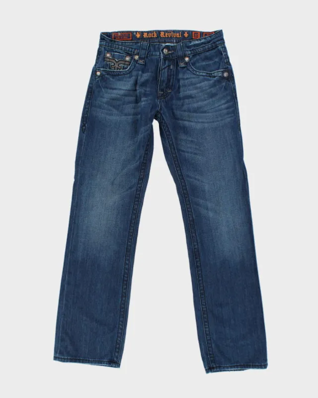 Vintage Y2K Rock Revival Gothic Style Straight Leg Jeans - W30 L29 sold by Rokit