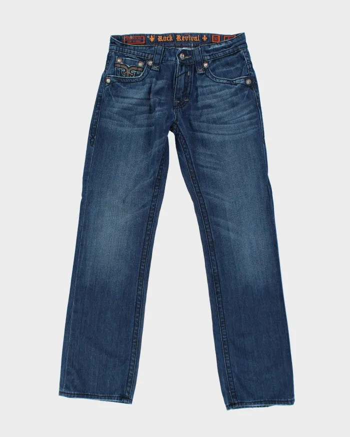 Vintage Y2K Rock Revival Gothic Style Straight Leg Jeans - W30 L29 sold by Rokit