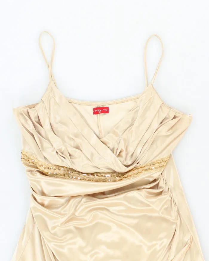 Y2k 00s Ruby Rox Gold Dress - S sold by Rokit product image thumbnail 3