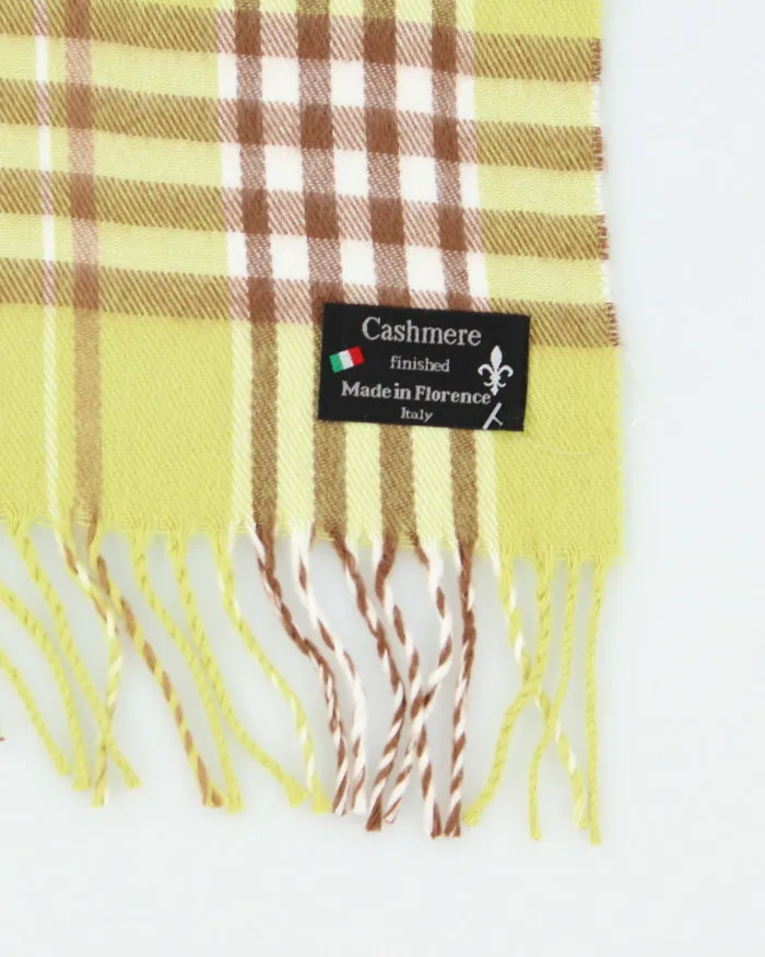 Vintage Green Checked Cashmere Scarf sold by Rokit product image thumbnail 4