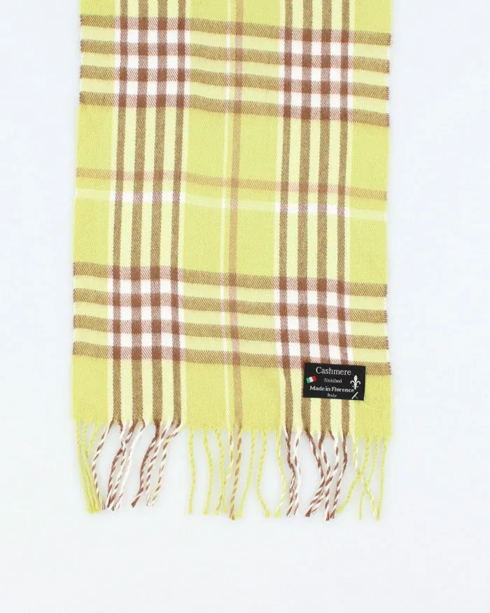 Vintage Green Checked Cashmere Scarf sold by Rokit product image thumbnail 3