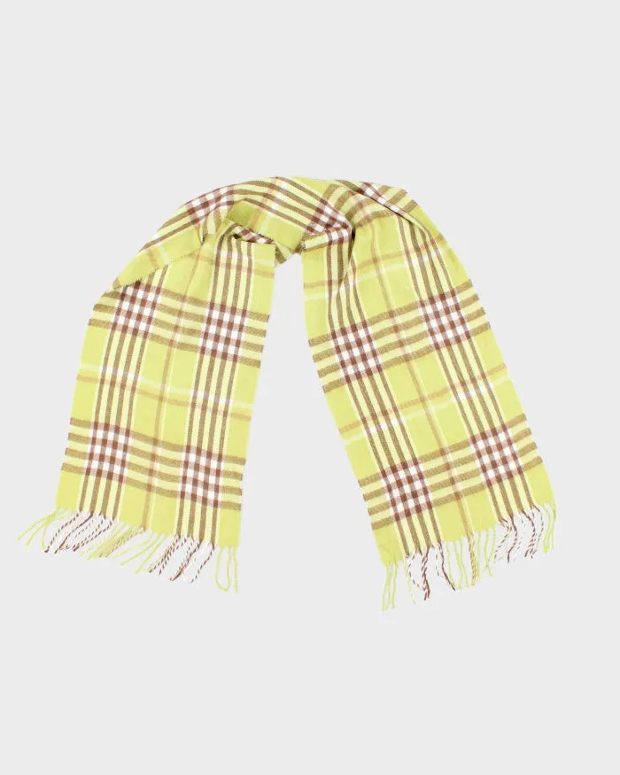 Vintage Green Checked Cashmere Scarf sold by Rokit product image thumbnail 2