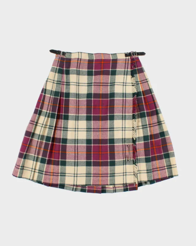 Vintage Clan Laird Wool Checked Skirt - S sold by Rokit