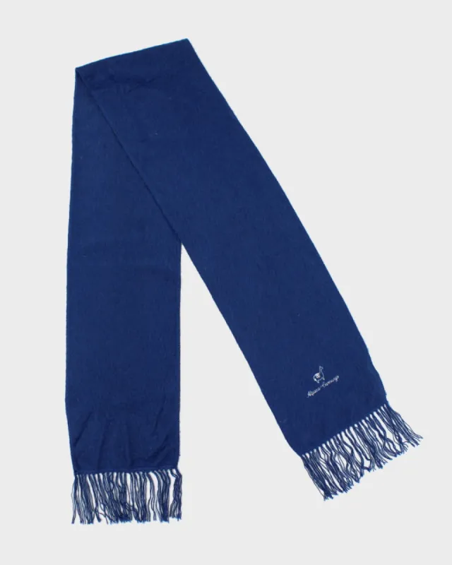 Vintage Alpaca Company Blue Scarf sold by Rokit