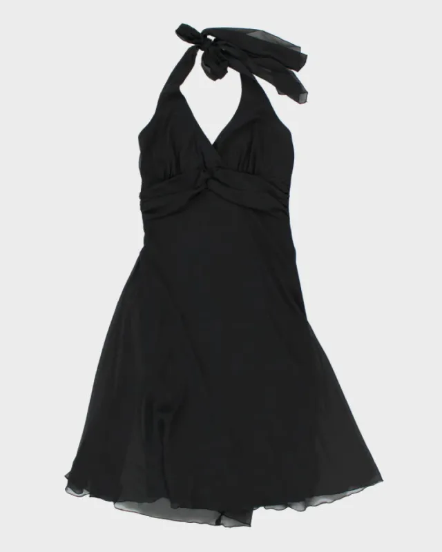Vintage 90s B. Smart Black Halter Neck Dress - S sold by Rokit