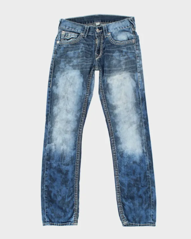 Vintage Y2K True Religion Straight Leg Acid Medium Wash Jeans - W29 L30 sold by Rokit