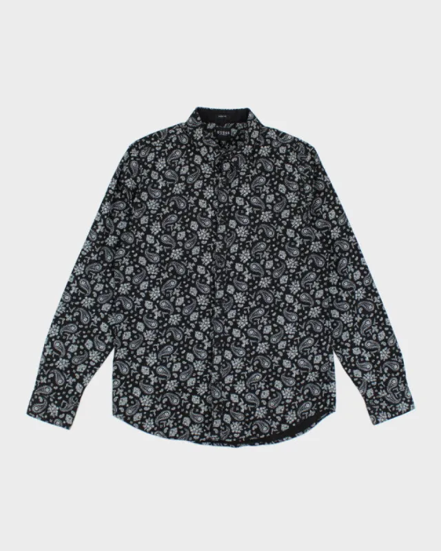 Y2k 00s Guess Paisley Pattern Long Sleeve Shirt - M sold by Rokit