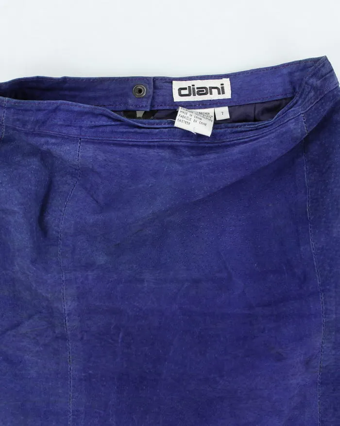 Vintage Diani Blue Leather Skirt - XS sold by Rokit product image thumbnail 3