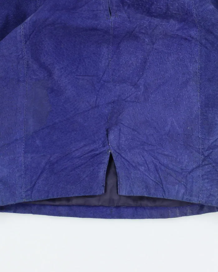 Vintage Diani Blue Leather Skirt - XS sold by Rokit product image thumbnail 4