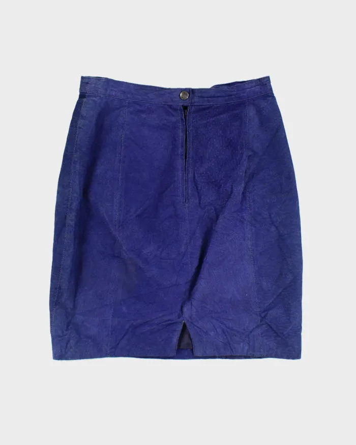 Vintage Diani Blue Leather Skirt - XS sold by Rokit product image thumbnail 2