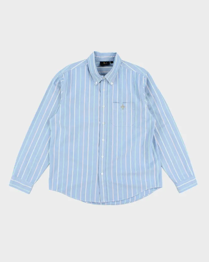 October's Very Own Heavyweight Striped Button Up Shirt - L sold by Rokit