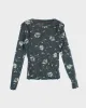 Y2k 00s Floral Mesh Top - S sold by Rokit