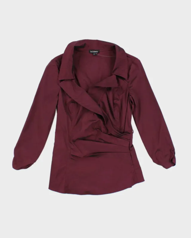 Vintage Y2k 00s Le Chateau Iridescent Blouse - XS sold by Rokit