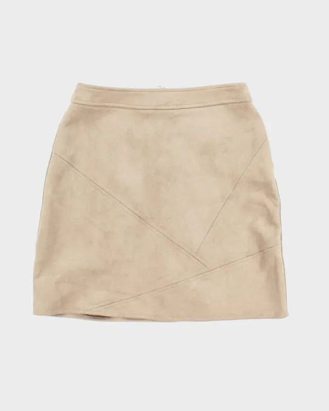 Y2k 00s Amisu Faux Suede Mini Skirt - S sold by Rokit