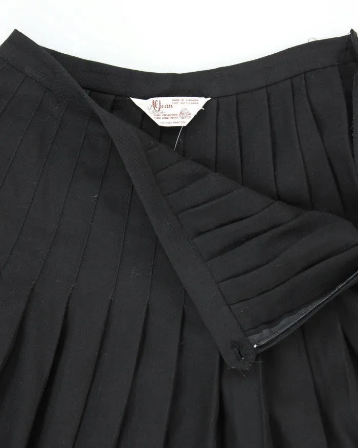 Vintage Al Jeans Wool Black Pleated Skirt - S sold by Rokit product image thumbnail 3
